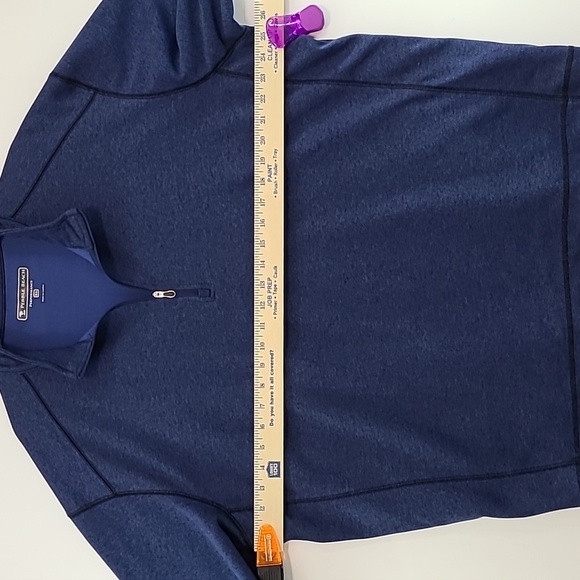 PEBBLE BEACH Blue Performance 1/4 Zip Long Sleeve Sweatshirt - Size XL - Picture 8 of 9